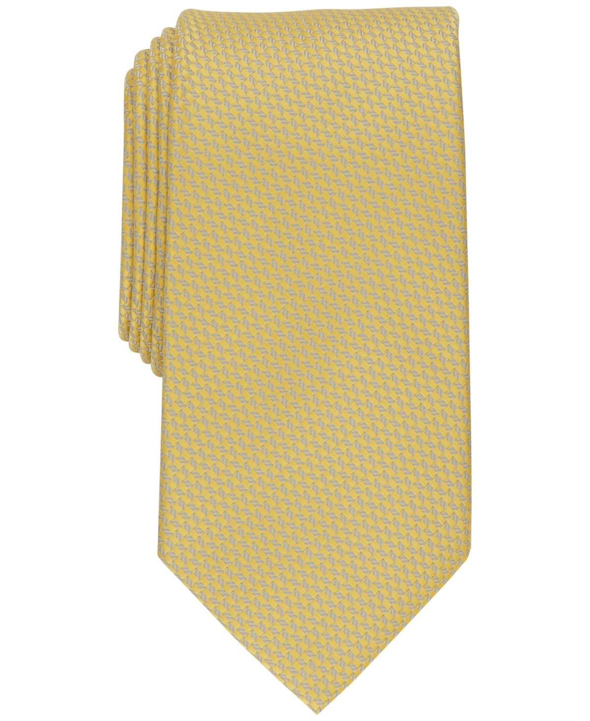 Perry Ellis Men's Sabry Mini Print Tie Yellow Size Regular