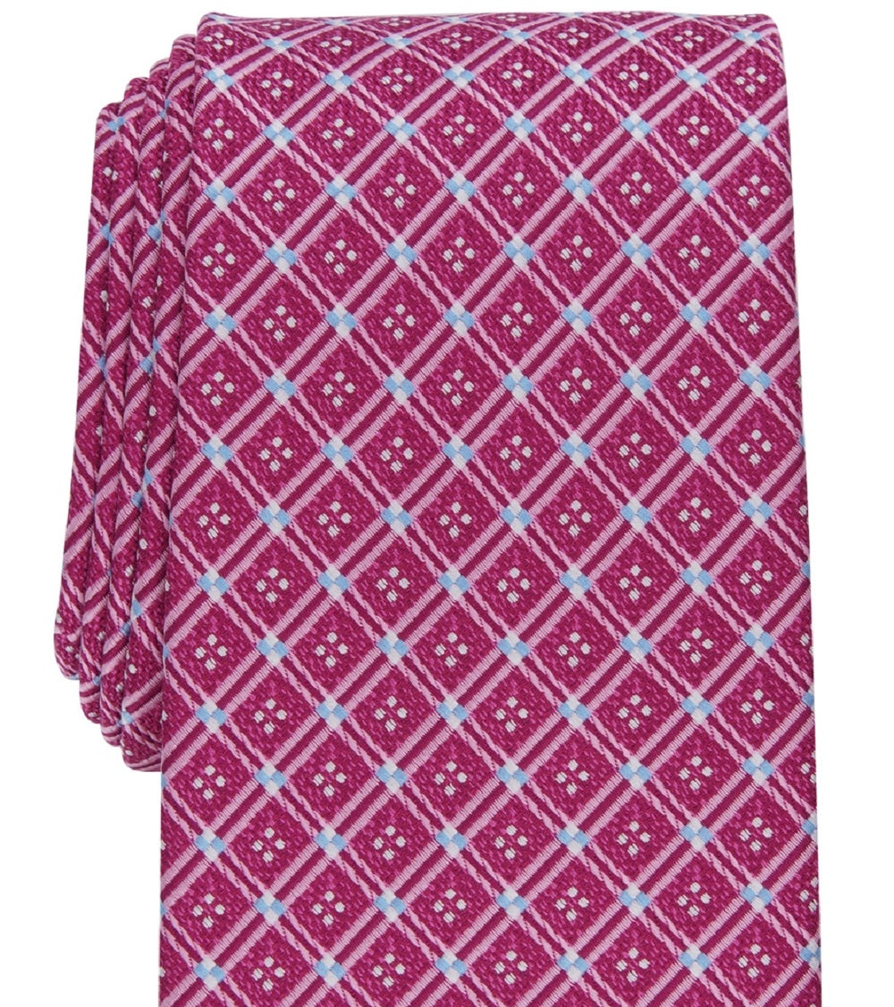 Perry Ellis Men's Selby Neat Tie Pink Size Regular