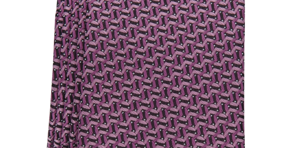 Alfani Men's Slim Geo Tie Pink Size Regular