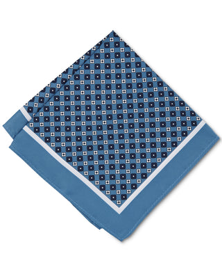 Alfani Men's Solid Medallion Pocket Square Blue Size Regular