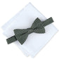 Alfani Men's Pre Tied Geo Bow Tie & Solid Pocket Square Set Green Size Regular