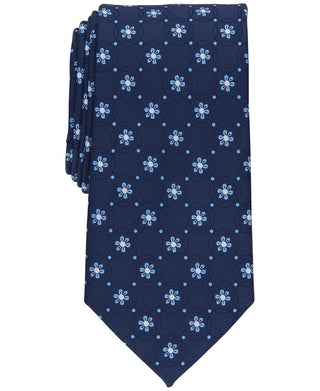 Club Room Men's Classic Floral Medallion Tie Blue Size Regular