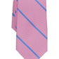 Perry Ellis Men's Pampel Classic Striped Geo Tie Pink Size Regular