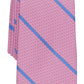 Perry Ellis Men's Pampel Classic Striped Geo Tie Pink Size Regular
