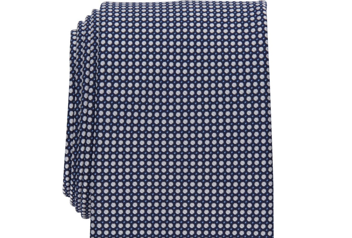 Club Room Men's Carlton Dot Tie Blue Size Regular