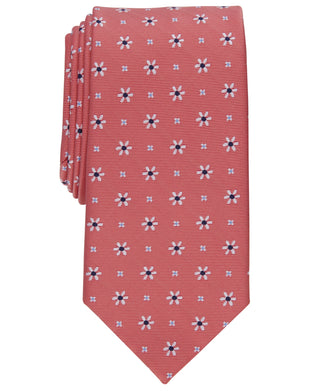 Club Room Men's Classic Floral Neat Tie Red Size Regular