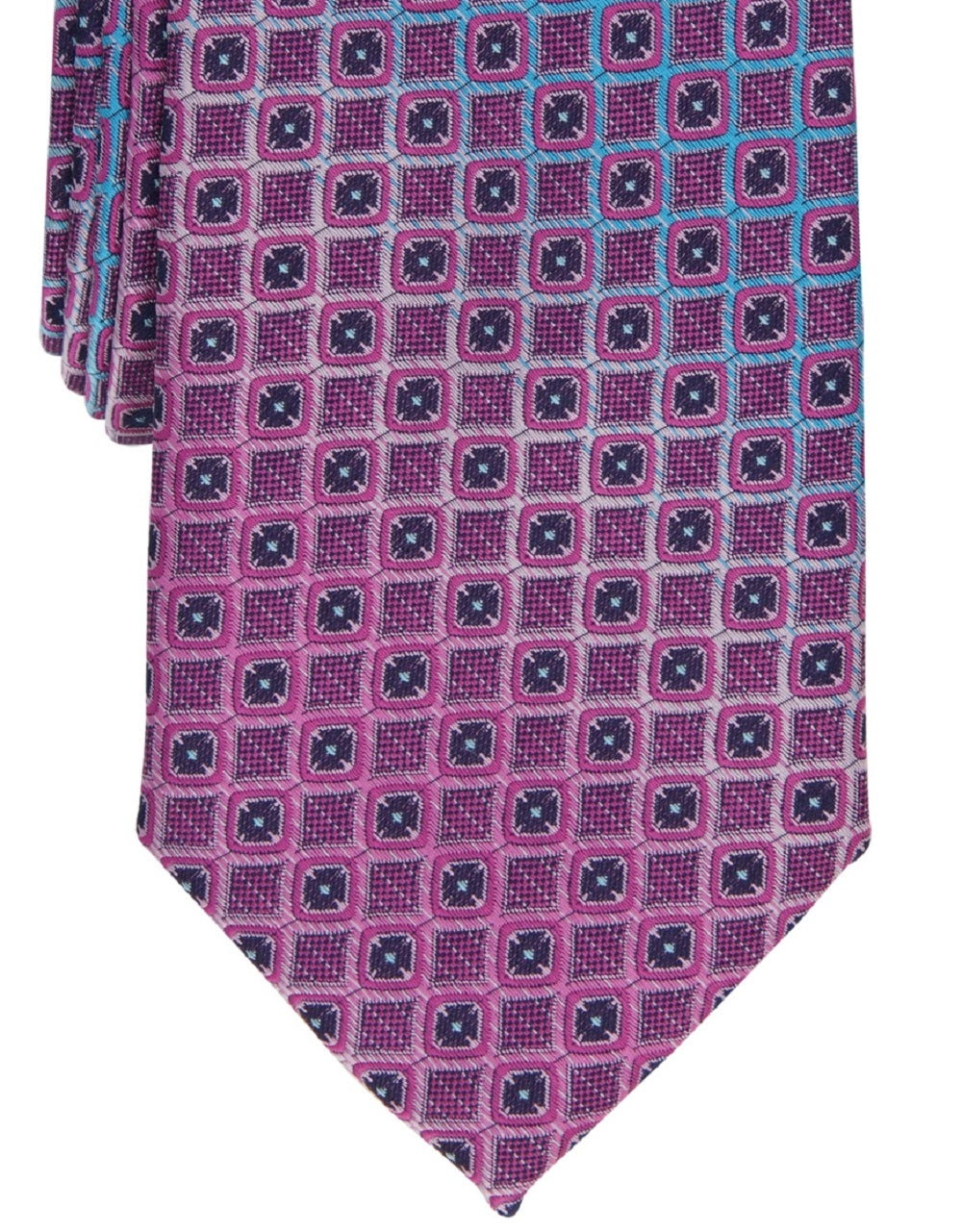 Perry Ellis Men's Millard Classic Ombre Neat Tie Pink Size Regular