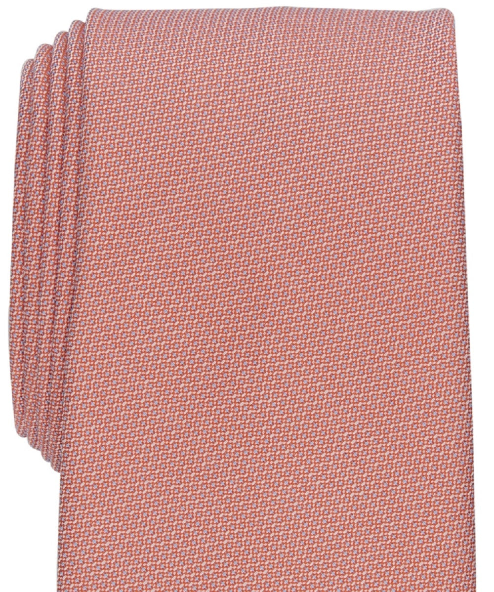 Perry Ellis Men's Hydell Micro Print Tie Orange Size Regular
