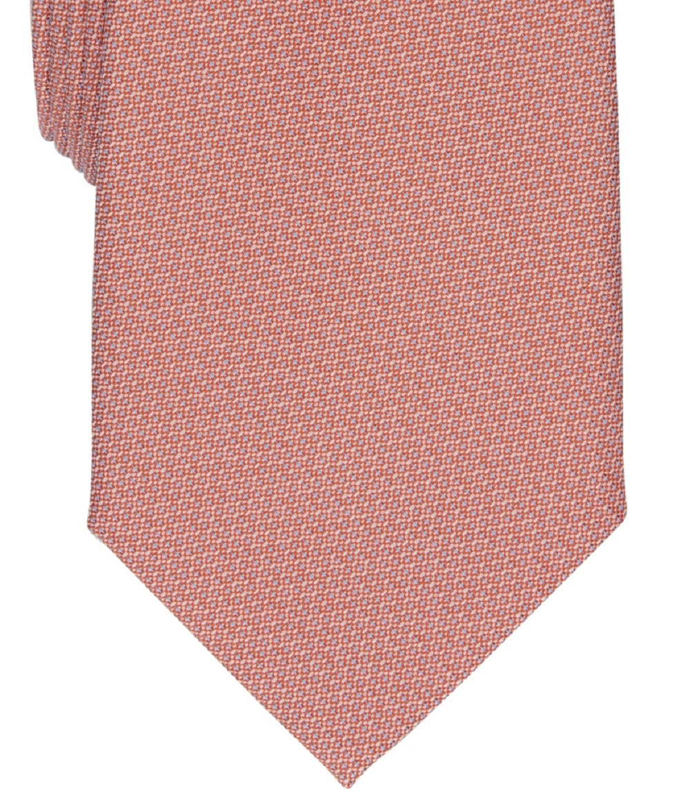 Perry Ellis Men's Hydell Micro Print Tie Orange Size Regular