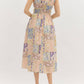 Entro - Multi-pattern Bow Detail Midi Dress