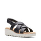 Clarks Women's Collection Jillian Spring Wedge Sandals Black Size 10 M