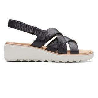 Clarks Women's Collection Jillian Spring Wedge Sandals Black Size 10 M