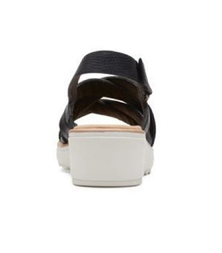 Clarks Women's Collection Jillian Spring Wedge Sandals Black Size 10 M