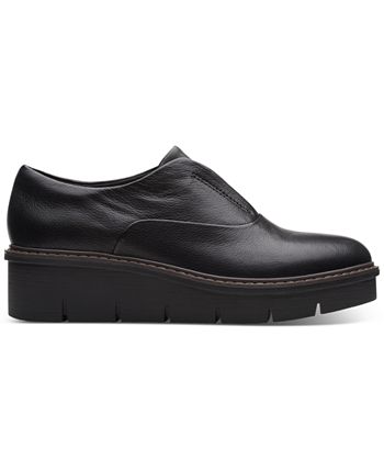 Clarks Women's Airabell Sky Slip On Flats Black Size 7.5 M