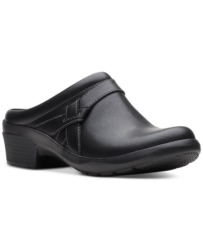 Clarks Women's Angie Mist Clogs Shoes Black Size 7.5 M