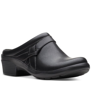 Clarks Women's Angie Mist Clogs Shoes Black Size 7.5 M