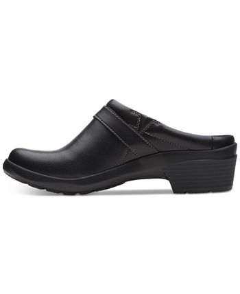 Clarks Women's Angie Mist Clogs Shoes Black Size 7.5 M