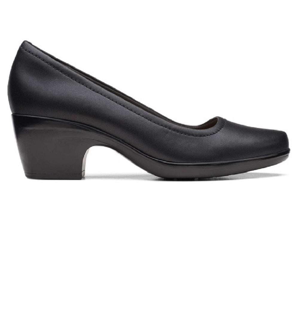 Clarks Women's Emily Belle Slip-On Cushioned Pumps Black Size 7.5 M