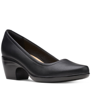 Clarks Women's Emily Belle Slip-On Cushioned Pumps Black Size 7.5 M