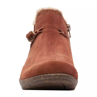 Clarks Women's Roseville Aster Buttoned Stretch Ankle Booties Brown Size 8.5 W