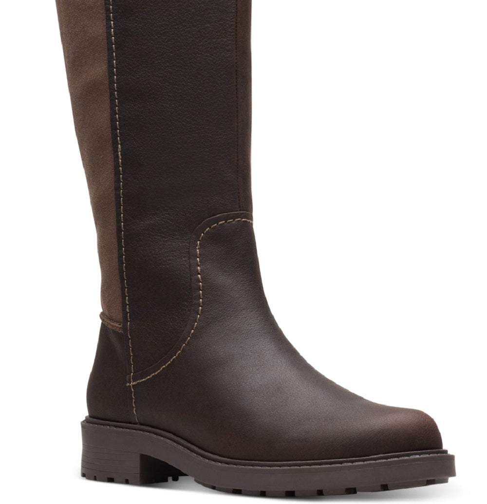 Clarks Women's Opal Glow Riding Boots Shoes Brown Size 8.5 M