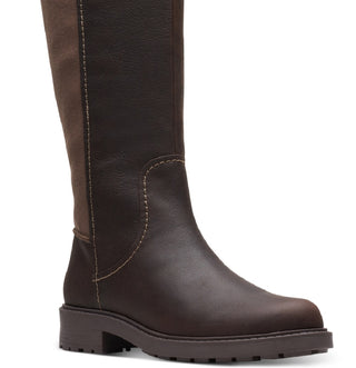 Clarks Women's Opal Glow Riding Boots Shoes Brown Size 8.5 M