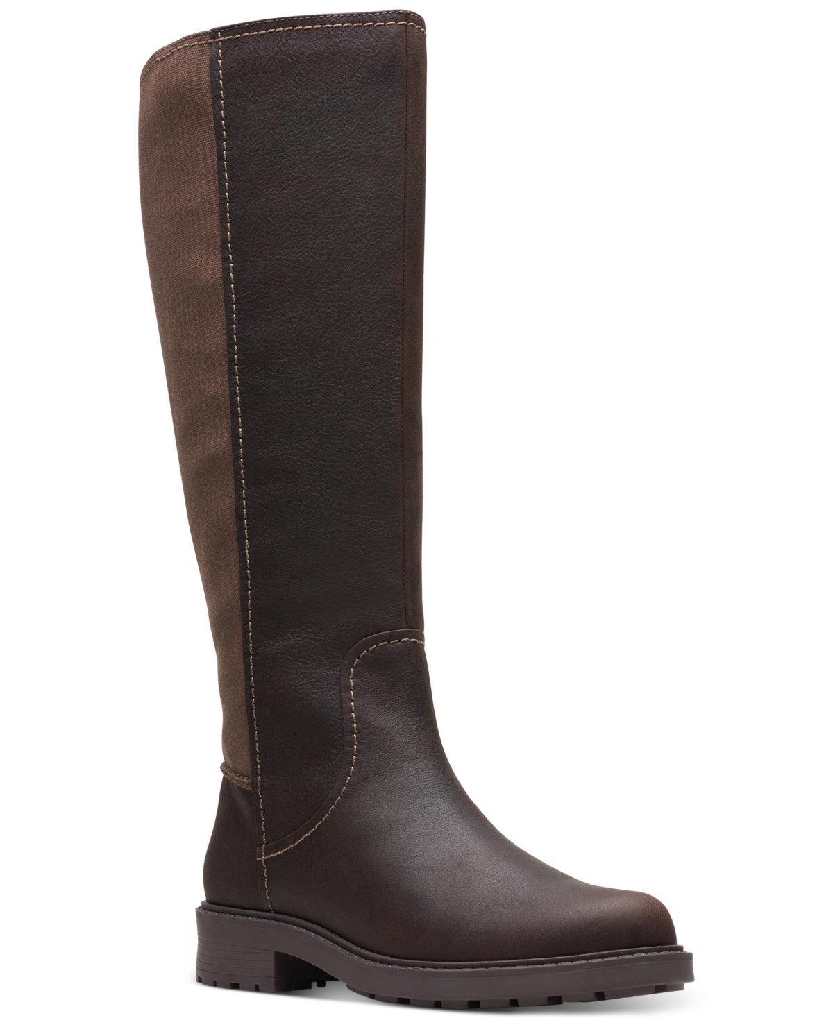 Clarks Women's Opal Glow Riding Boots Shoes Brown Size 8.5 M