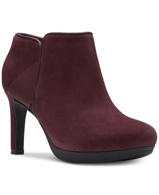 Clarks Women's Ambyr Gem Platform Dress Booties Red Size 7 M