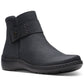 Clarks Women's Cora Rae Button Strap Ankle Booties Black Size 6.5 W