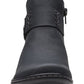 Clarks Women's Cora Rae Button Strap Ankle Booties Black Size 6.5 W