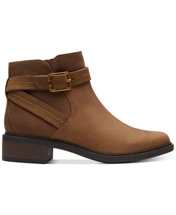 Clarks Women's Maye Strap Booties Brown Size 7 M