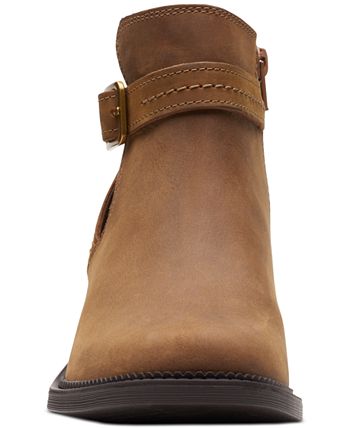 Clarks Women's Maye Strap Booties Brown Size 7 M