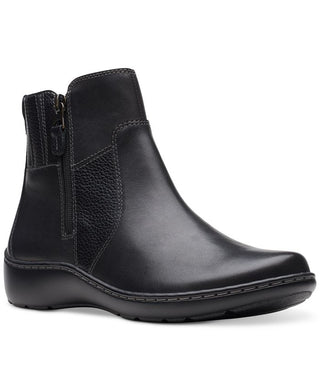 Clarks Women's Cora Grace Zipper Ankle Booties Black Size 6 M