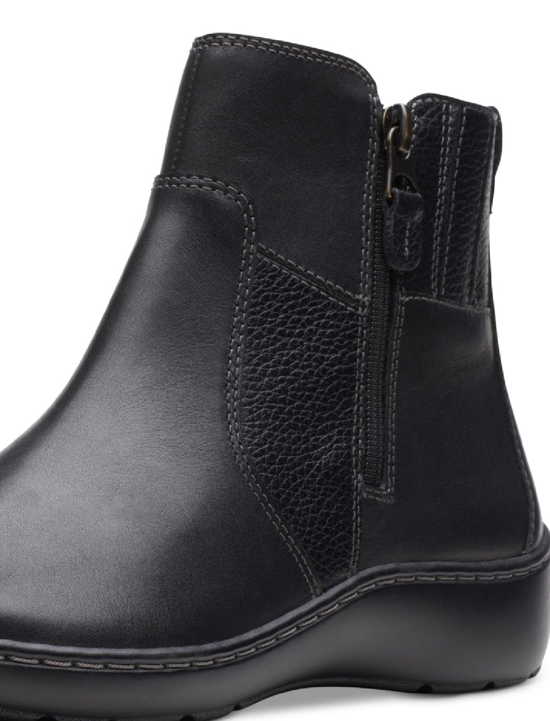 Clarks Women's Cora Grace Zipper Ankle Booties Black Size 9 W