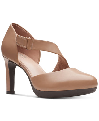 Clarks Women's Ambyr Glow Asymmetrical Comfort Pumps Brown Size 8 M