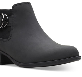 Clarks Women's Adreena Field Booties Shoes Black Size 7.5 M
