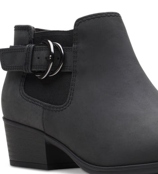 Clarks Women's Adreena Field Booties Shoes Black Size 7.5 M