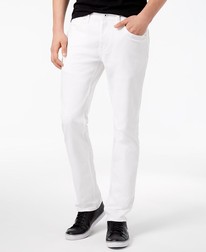 INC International Concepts Men's Teller Slim Fit Jeans White Size 38X30