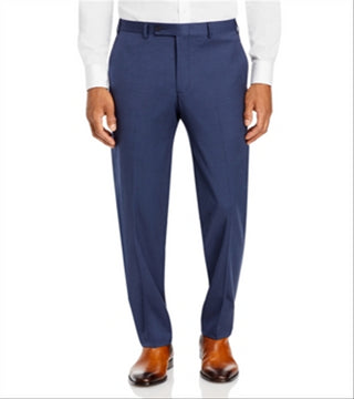 Bloomingdale's Men's Regular Fit Dress Pants Blue Size 44
