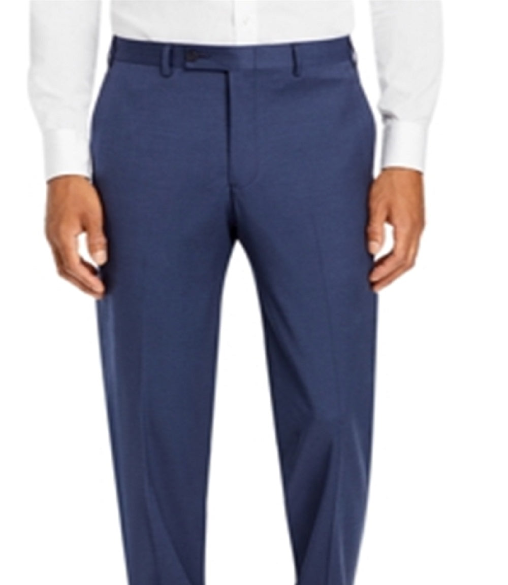 Bloomingdale's Men's Regular Fit Dress Pants Blue Size 44
