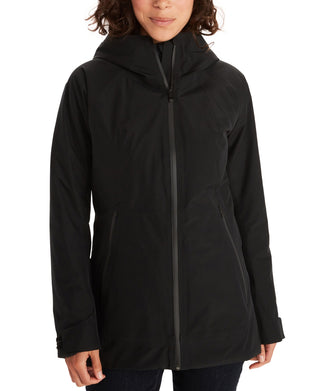 Marmot Women's Solaris Hooded Gore Tex Jacket Black Size Medium