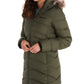 Marmot Women's Montreal Hooded Faux Fur Trim Coat Green Size Small