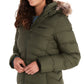 Marmot Women's Montreal Hooded Faux Fur Trim Coat Green Size Large