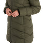 Marmot Women's Montreal Hooded Faux Fur Trim Coat Green Size Large