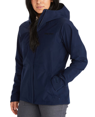 Marmot Women's Minimalist Hooded Rain Jacket Blue Size X-Small