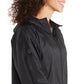 Marmot Women's Zippered Pocketed Water Repellant Droptail Hem Cuffed Sleeve Hooded Jacket Black Size Large