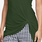 RACHEL Rachel Roy Women's Twisted High Low Top Green Size Medium