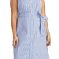 Rachel Rachel Roy Womens Plus Sabrina Striped Knee-Length Shirtdress Blue Size 22 W