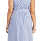 Rachel Rachel Roy Womens Plus Sabrina Striped Knee-Length Shirtdress Blue Size 22 W