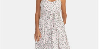 RACHEL Rachel Roy Women's Print Fit & Flare Sundress White Size 8